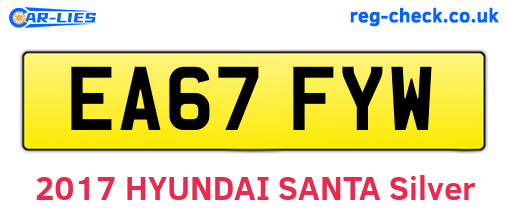 EA67FYW are the vehicle registration plates.