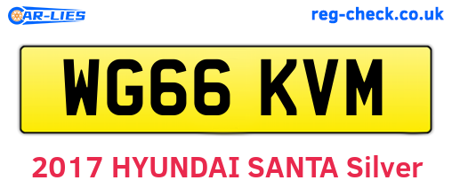 WG66KVM are the vehicle registration plates.