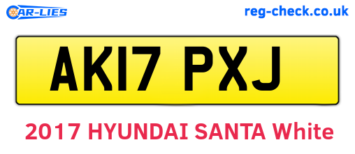 AK17PXJ are the vehicle registration plates.