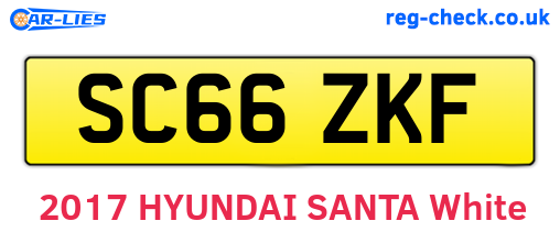 SC66ZKF are the vehicle registration plates.