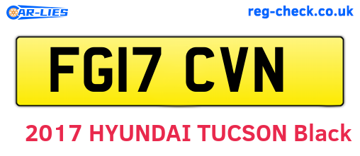 FG17CVN are the vehicle registration plates.