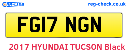 FG17NGN are the vehicle registration plates.