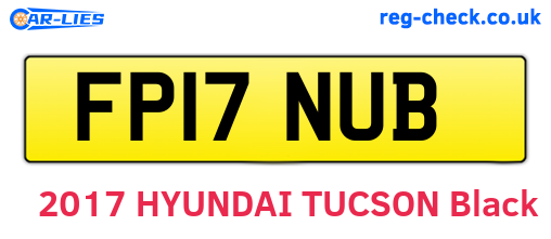 FP17NUB are the vehicle registration plates.