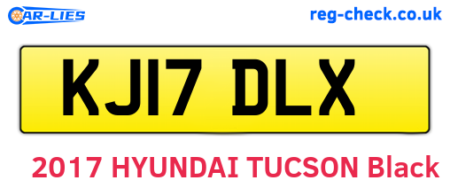 KJ17DLX are the vehicle registration plates.