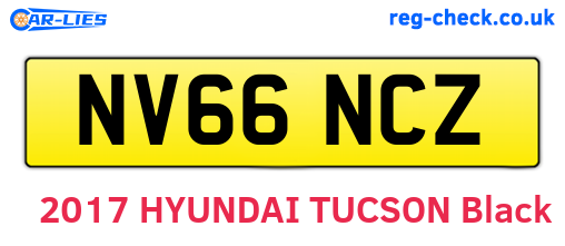 NV66NCZ are the vehicle registration plates.