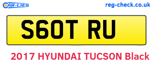 S60TRU are the vehicle registration plates.