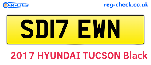 SD17EWN are the vehicle registration plates.