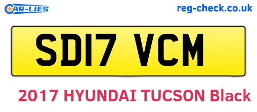 SD17VCM are the vehicle registration plates.