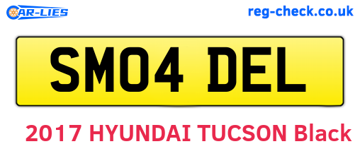 SM04DEL are the vehicle registration plates.