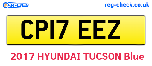 CP17EEZ are the vehicle registration plates.
