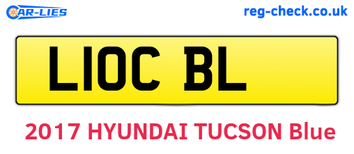 L10CBL are the vehicle registration plates.