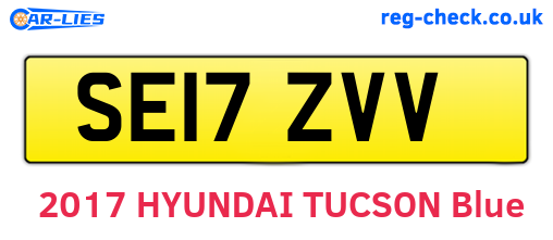 SE17ZVV are the vehicle registration plates.