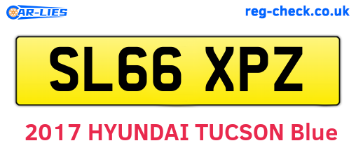SL66XPZ are the vehicle registration plates.