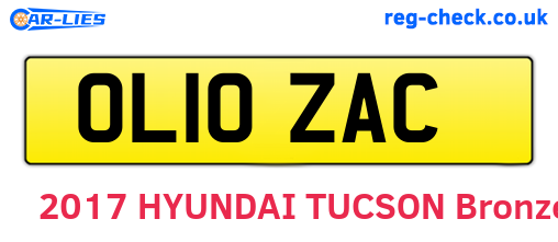 OL10ZAC are the vehicle registration plates.