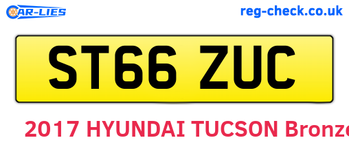 ST66ZUC are the vehicle registration plates.