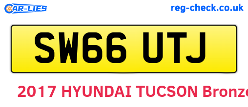 SW66UTJ are the vehicle registration plates.