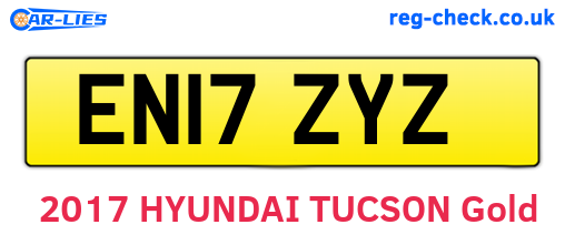 EN17ZYZ are the vehicle registration plates.
