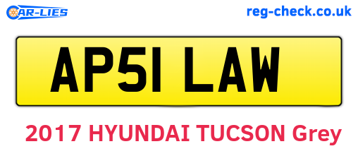 AP51LAW are the vehicle registration plates.