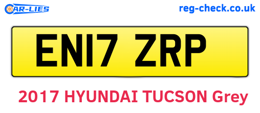 EN17ZRP are the vehicle registration plates.