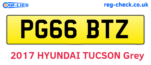 PG66BTZ are the vehicle registration plates.