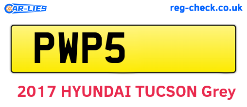 PWP5 are the vehicle registration plates.