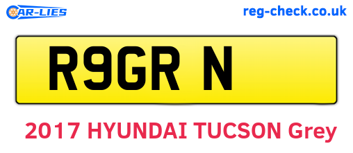 R9GRN are the vehicle registration plates.