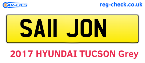 SA11JON are the vehicle registration plates.