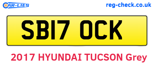 SB17OCK are the vehicle registration plates.