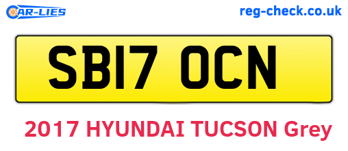 SB17OCN are the vehicle registration plates.