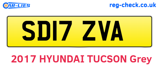 SD17ZVA are the vehicle registration plates.