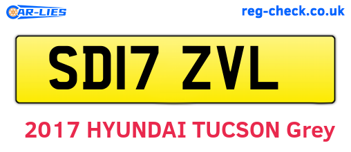 SD17ZVL are the vehicle registration plates.