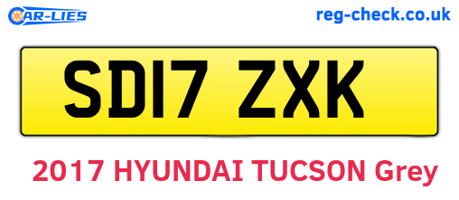 SD17ZXK are the vehicle registration plates.