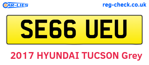 SE66UEU are the vehicle registration plates.