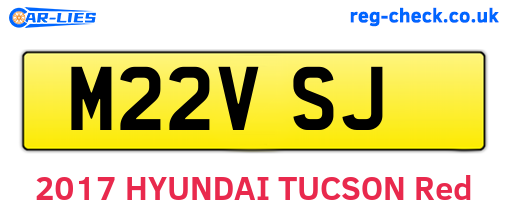 M22VSJ are the vehicle registration plates.