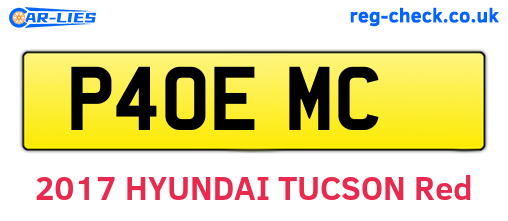 P40EMC are the vehicle registration plates.