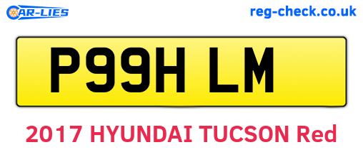 P99HLM are the vehicle registration plates.