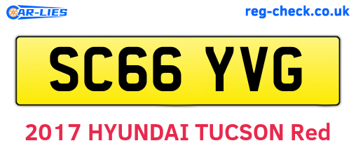 SC66YVG are the vehicle registration plates.