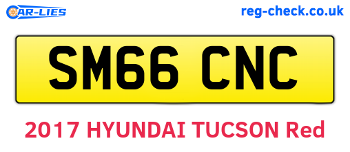 SM66CNC are the vehicle registration plates.