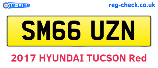 SM66UZN are the vehicle registration plates.