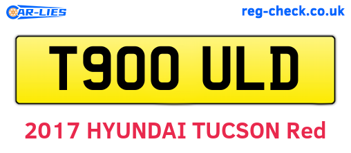 T900ULD are the vehicle registration plates.