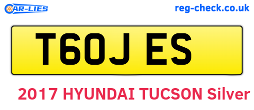 T60JES are the vehicle registration plates.