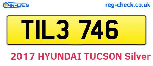 TIL3746 are the vehicle registration plates.