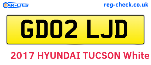 GD02LJD are the vehicle registration plates.