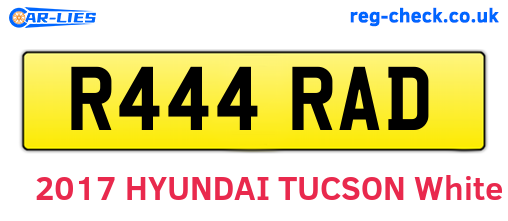 R444RAD are the vehicle registration plates.