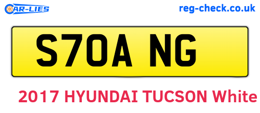 S70ANG are the vehicle registration plates.
