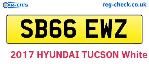 SB66EWZ are the vehicle registration plates.