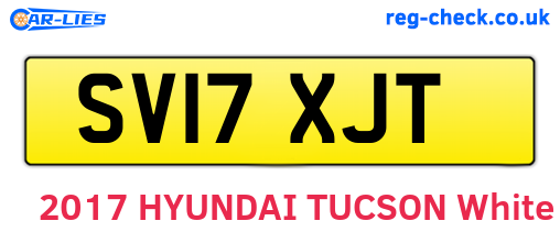 SV17XJT are the vehicle registration plates.