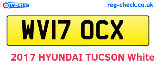 WV17OCX are the vehicle registration plates.