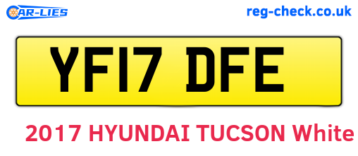 YF17DFE are the vehicle registration plates.