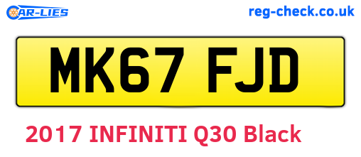 MK67FJD are the vehicle registration plates.